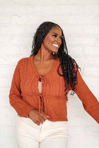 I Need You Now Cinnamon Cardigan