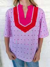 Load image into Gallery viewer, Victory Vibes Pink Top