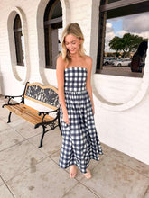 Load image into Gallery viewer, Check Your It Navy Dress