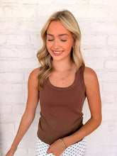 Load image into Gallery viewer, Such A Stud Chocolate Scoop Neck Tank