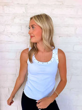 Load image into Gallery viewer, Such A Stud White Scoop Neck Tank