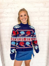 Load image into Gallery viewer, Queen Of Sparkles Ole Miss Vintage  Football Sweater