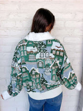 Load image into Gallery viewer, Queen Of Sparkles Multi Snowy Village Cardigan with Fur Collar