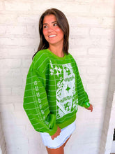 Load image into Gallery viewer, Queen Of Sparkles Green Football Field Queen Card Logo Sweatshirt