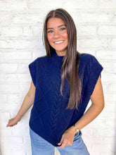 Load image into Gallery viewer, Notice Me Navy Top