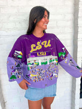 Load image into Gallery viewer, Quern Of Sparkles LSU Stadium Tailgate Button Up Cardigan