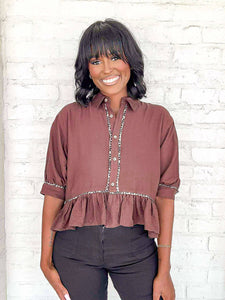 Fall Is Arriving Brown Top