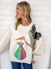 Load image into Gallery viewer, Queen Of Sparkles Beige Stork &amp; Bundle Sweatshirt