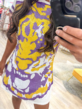 Load image into Gallery viewer, Queen Of Sparkles Licensed LSU Oversized Mascot Tee Dress