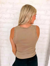 Load image into Gallery viewer, Such A Stud Taupe Scoop Neck Tank