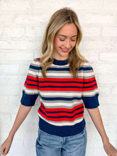 Load image into Gallery viewer, THML Sail To Me Navy Stripe Top