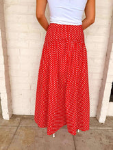 Load image into Gallery viewer, Red Hot Polka Dot Skirt
