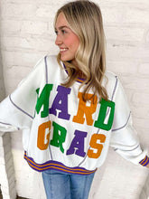 Load image into Gallery viewer, Mardi Gras Loose Fit Sweatshirt Top