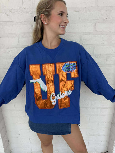 Queen Of Sparkles Florida Metallic Icon Sweatshirt