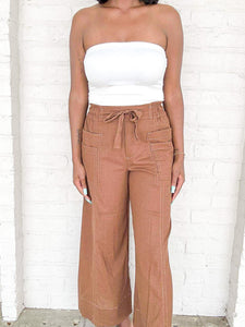 Want To Go Walnut Tie Pants