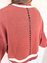 Load image into Gallery viewer, Queen Of Sparkles Brown Football Sweater