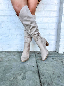 Glam Fall Suede Boot Clay