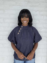 Load image into Gallery viewer, THML I Need A Minute Denim Top