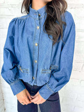 Load image into Gallery viewer, The Pretty Please Light Denim Top