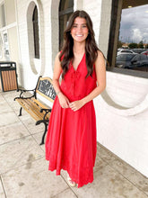Load image into Gallery viewer, Set The Record Red Scalloped Set