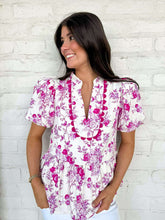Load image into Gallery viewer, Right Place Ahead Pink Floral Top