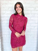 Load image into Gallery viewer, Get To Know You Burgundy Dress