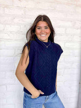 Load image into Gallery viewer, Notice Me Navy Top