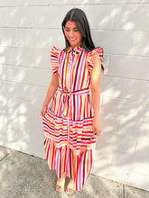 Load image into Gallery viewer, Heading Out Orange Stripe Dress