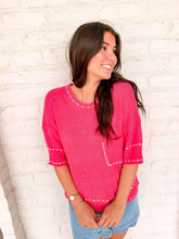 Load image into Gallery viewer, Stitch Your Way Pink Top