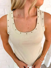 Load image into Gallery viewer, Such A Stud Oatmeal Scoop Neck Tank