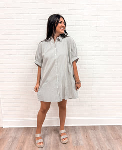 Hold You To It Dress Gray