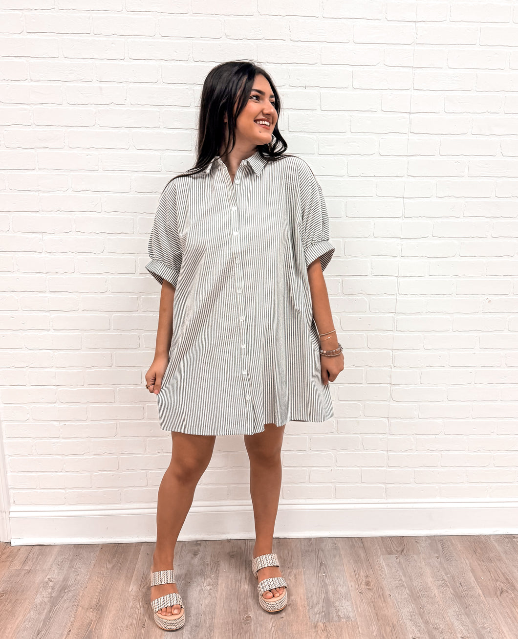 Hold You To It Dress Gray