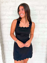Load image into Gallery viewer, Easily My Favorite Black Scallop Dress