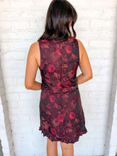 Load image into Gallery viewer, Pleated Plush Burgundy Mini Dress
