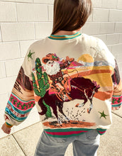 Load image into Gallery viewer, Queen Of Sparkles Multi Vintage Cowboy Santa Sweatshirt