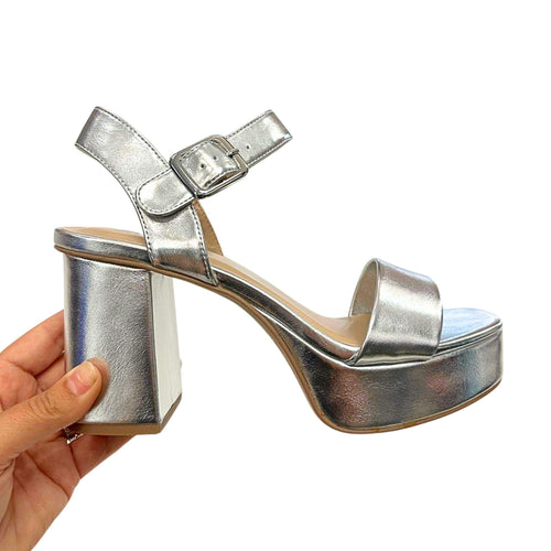 Macey Silver Heel