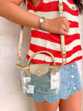 Load image into Gallery viewer, Gladys Clear Gold Game Day Crossbody Purse