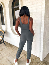 Load image into Gallery viewer, Love It All Grey Active Jumpsuit