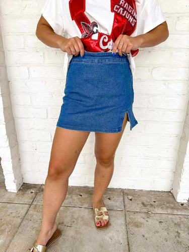 Hear The Good Denim Skort