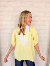 Load image into Gallery viewer, Fair Enough Yellow Stripe Top