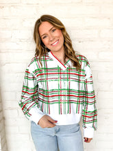 Load image into Gallery viewer, Queen Of Sparkles Plaid V-Neck Sweatshirt