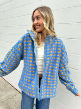 Load image into Gallery viewer, Check Your Actions Blue &amp; Yellow Jacket