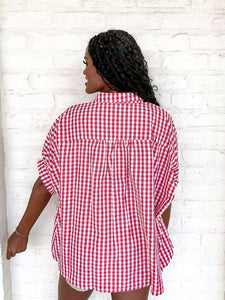 Refuse To Listen Red Gingham Shirt
