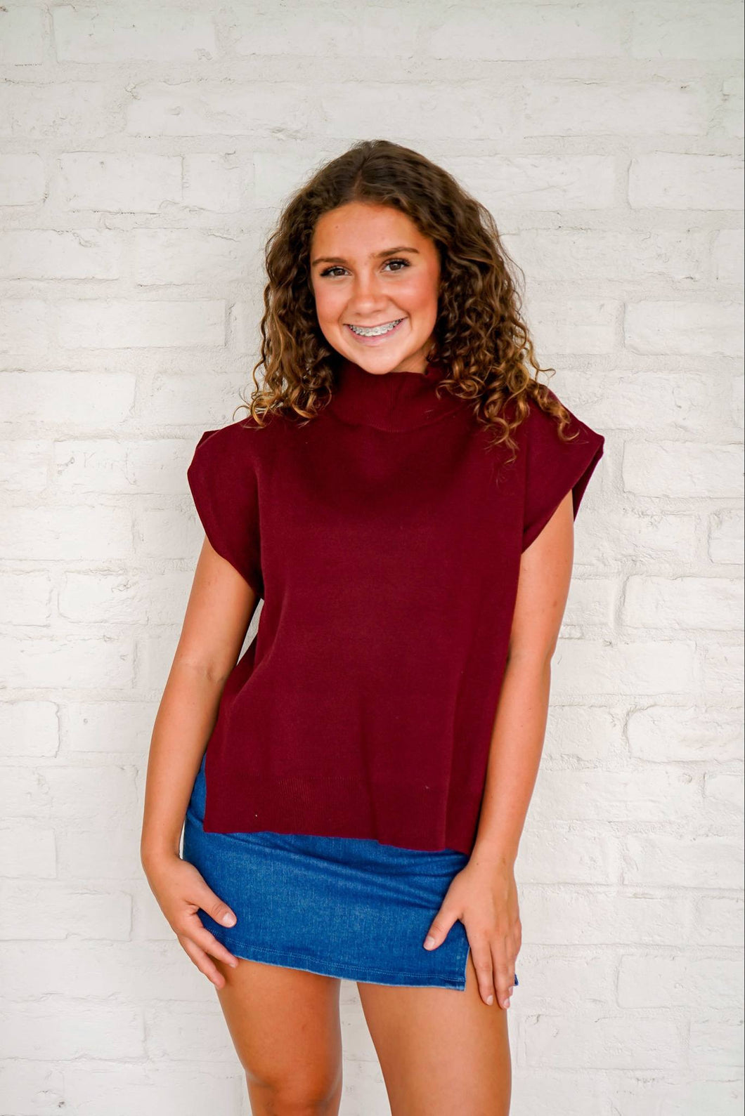 Zero Chances Burgundy Top