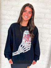 Load image into Gallery viewer, Queen Of Sparkles Diet Coke Black Skeleton Licensed Sweatshirt