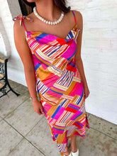 Load image into Gallery viewer, THML Abstract Care Satin Pink Dress