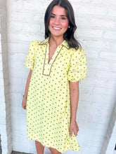 Load image into Gallery viewer, Around The Clock Yellow Dress