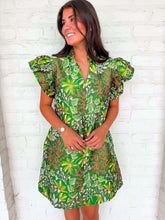 Load image into Gallery viewer, Dream Of You Green Jacquard Dress
