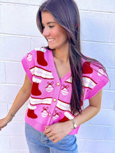 Load image into Gallery viewer, Christmas Ornaments Pink Vest Top