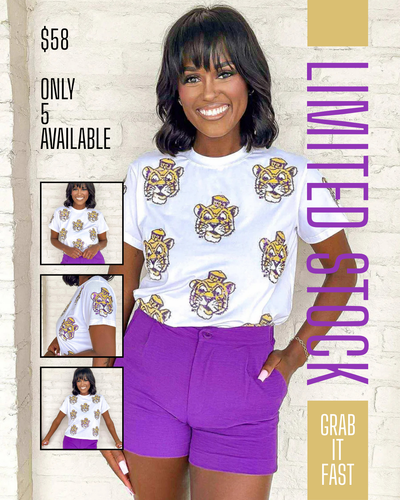 Jordan Amanda LSU Tiger Head White Exclusive